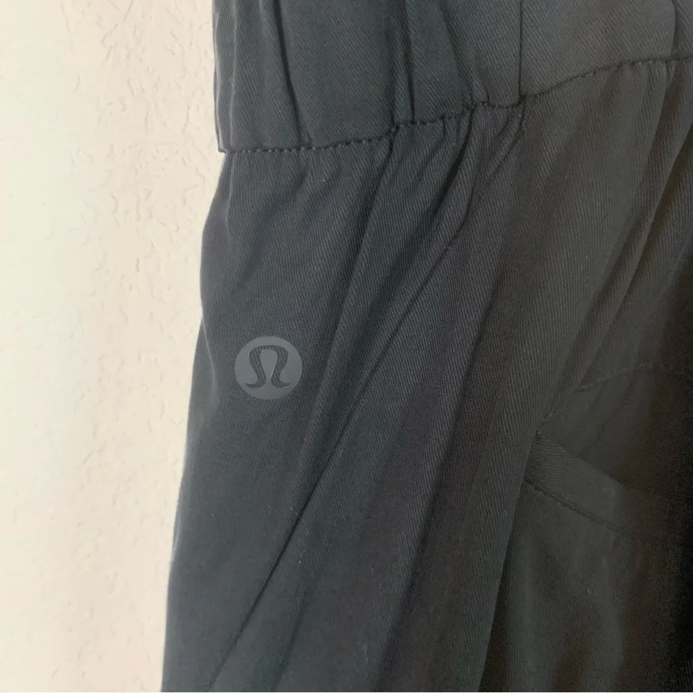 Lululemon womens black perfectly Poised short sleeve jumpsuit 8